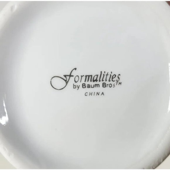 Formalities by Baum Bros Butterfly Collection Ceramic Flared Vase w Gold Accents - Picture 6 of 6